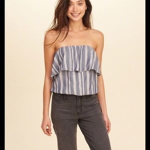 Hollister Ruffle Tube Top